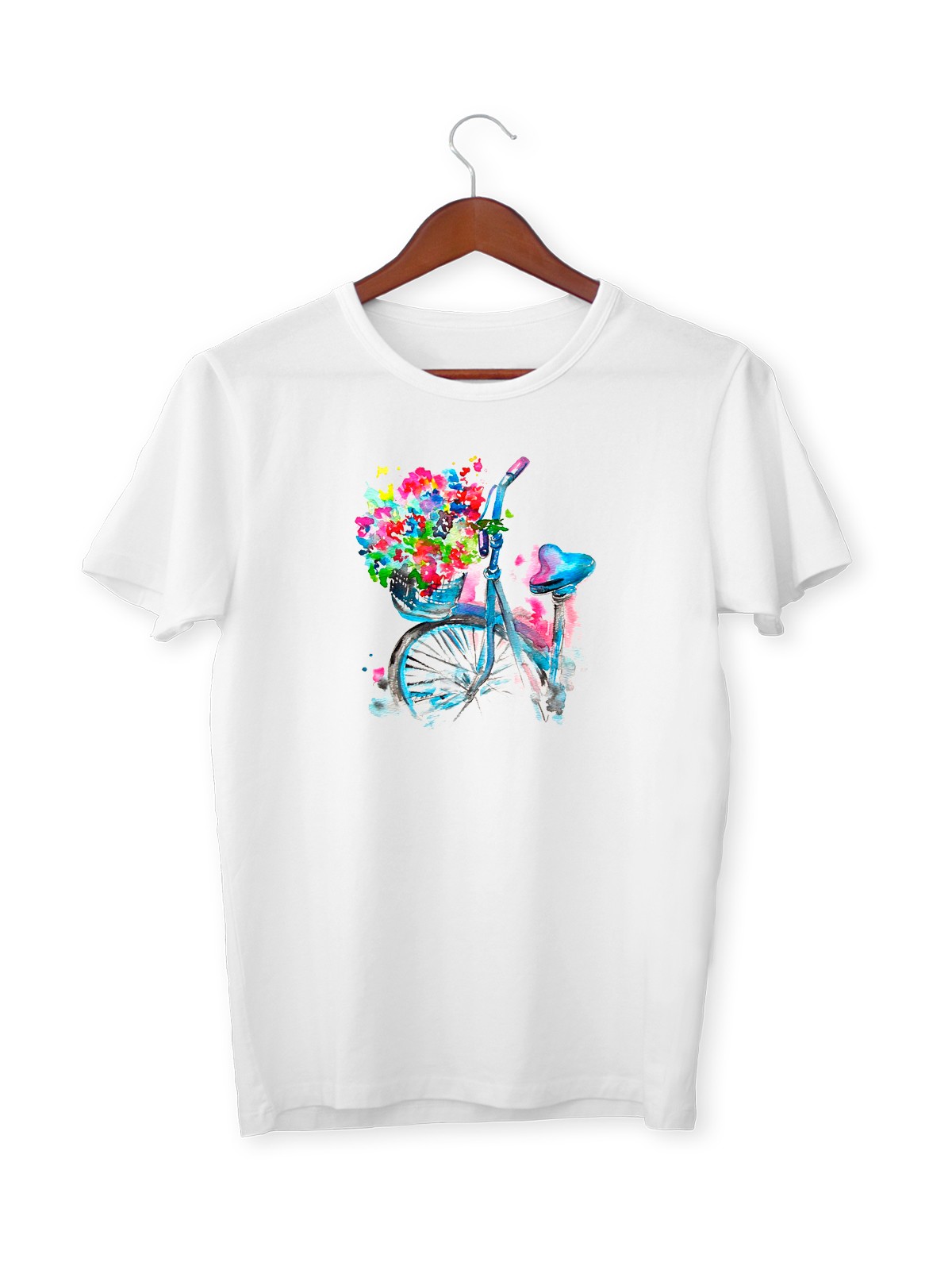 Bisiklet T shirt beyaz