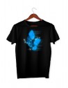 Blue Butterfly T-Shirt Baski